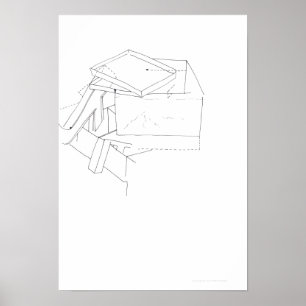 Poster Cartas de Jogos do Edifício na caixa Desenho 9 P