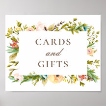 Cartas e presentes. Casamento de jardim floral ver