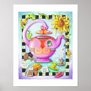 Póster CARTAZ 28x35,5 cm - LOUCOS POR CHÁ