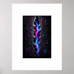 Poster Cartaz 3D da Fenda Dimensional