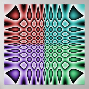 Póster Cartaz 52x52 ou Menor, Círculos Abstratos & Lágrim