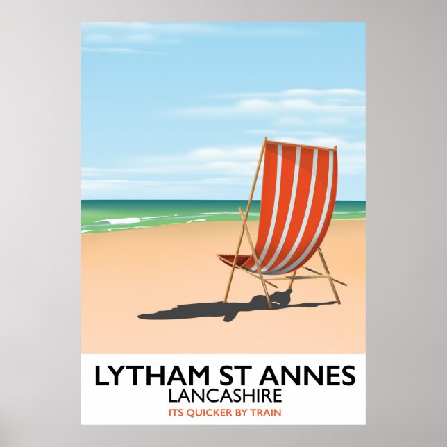 Póster Cartaz à beira-mar de Lytham St Annes Lancashire (Frente)