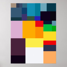 Poster Cartaz Abstrato Colorido Moderno