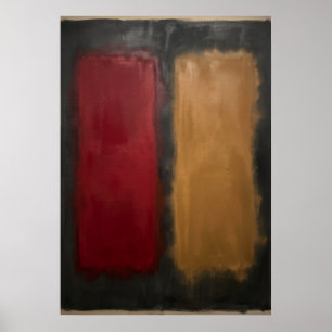 Poster Cartaz Abstrato de Campo de Cor   Vermelho Inspira