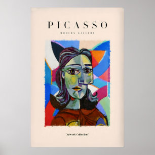 Poster Cartaz Abstrato Fragmentado Retrato de Mulher de P