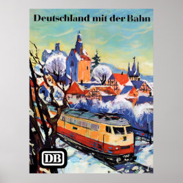 Poster cartaz Alemanha de trem