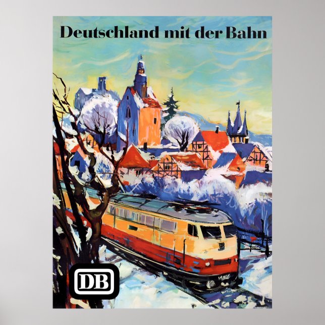 Poster cartaz Alemanha de trem (Frente)