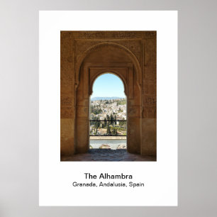 Poster Cartaz - Alhambra Granada, Andaluzia, Espanha