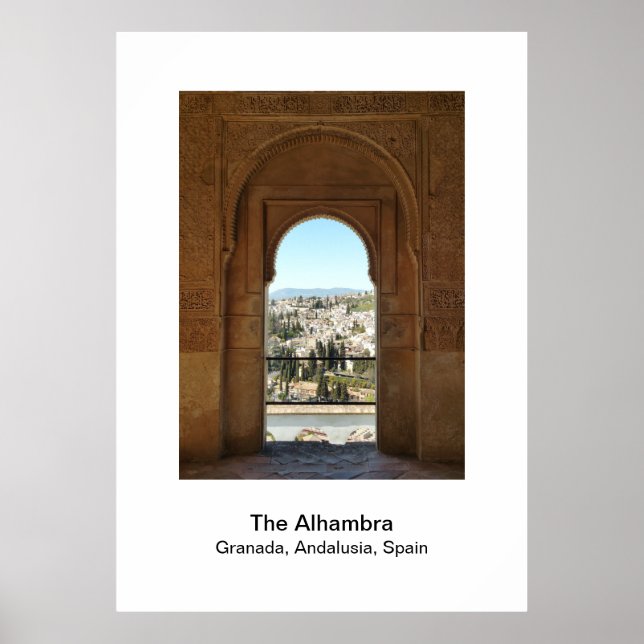 Poster Cartaz - Alhambra Granada, Andaluzia, Espanha (Frente)