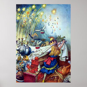 Póster Cartaz Alice Perturba a Mesa
