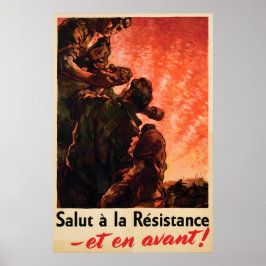 Poster Cartaz Anti-Nazista Francês de 1945 Salve a