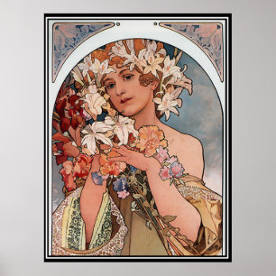 Póster Cartaz Antigo Alphonse Mucha Anúncio