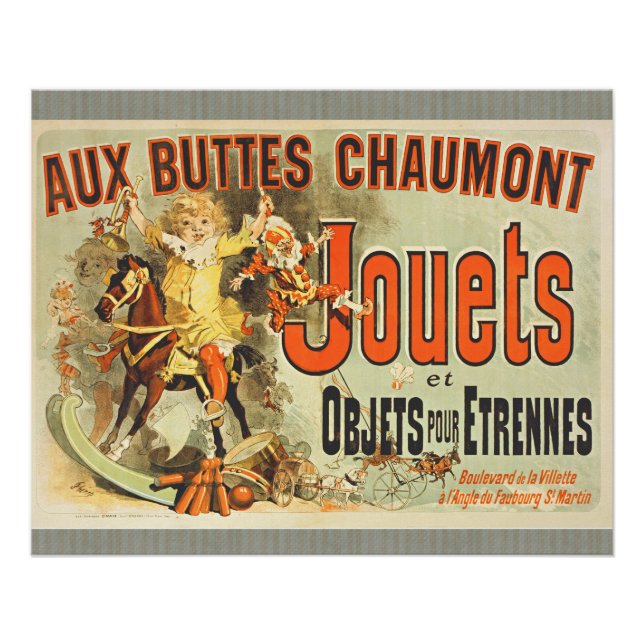 Póster Cartaz Antigo Amigos do Brinquedo Francês Joets (Frente)