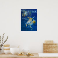 Cartaz Antigo Ciclos Brillant Henry Gray C 1900