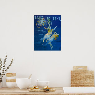 Poster Cartaz Antigo Ciclos Brillant Henry Gray C 1900