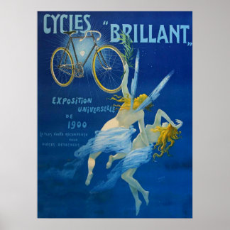 Poster Cartaz Antigo Ciclos Brillant Henry Gray C 1900