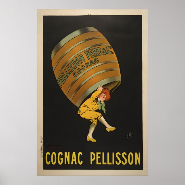 Poster Cartaz Antigo Cognac Pellisson - Cartaz Cappiello (Frente)