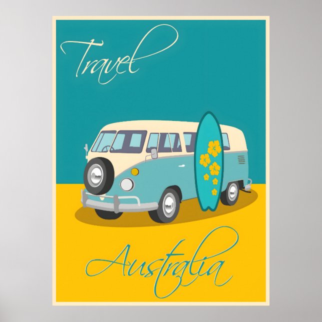Poster cartaz antigo da Austrália (Frente)