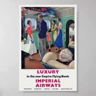 Poster Cartaz Antigo da Imperial Airways 1936