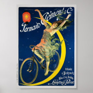 Poster Cartaz Antigo de Bicicletas Fernand Clément & Cie
