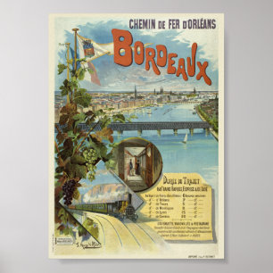 Poster Cartaz Antigo de Bordéus França 1896