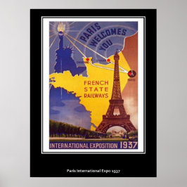 Póster Cartaz Antigo de Paris