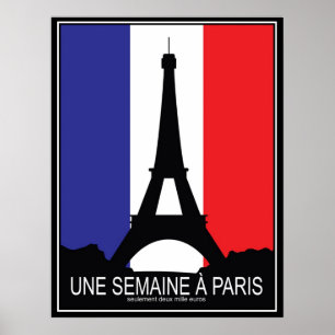Póster Cartaz Antigo de Paris