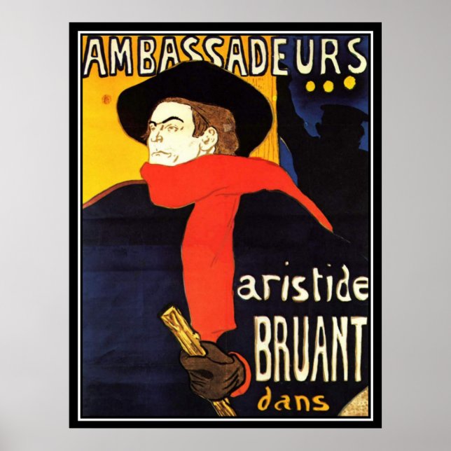 Poster Cartaz Antigo de Toulouse-Lautrec (Frente)