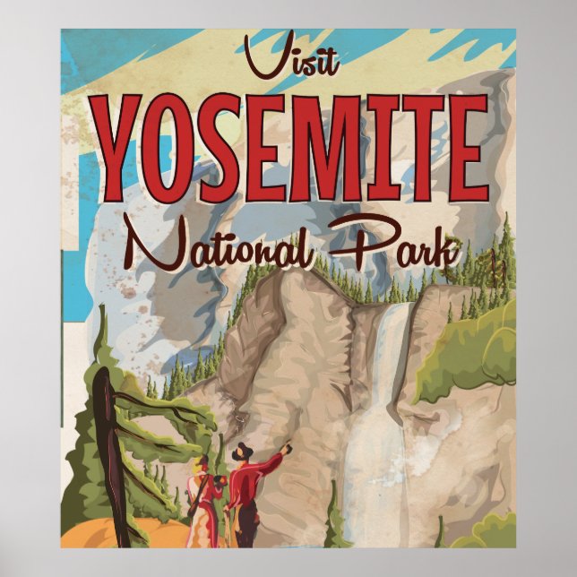 Poster Cartaz Antigo de Yosemite (Frente)