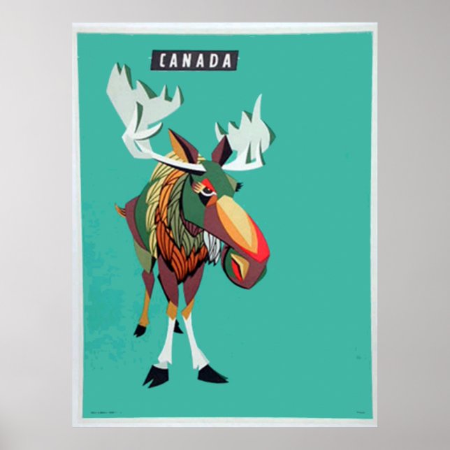 Póster Cartaz Antigo do Canadá (Frente)