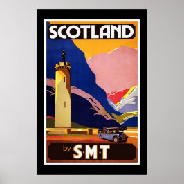 Póster Cartaz Antigo Escócia pela S.M.T Travel