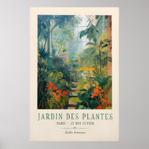 Poster Cartaz Antigo Jardim Botânico de Paris Jardin des