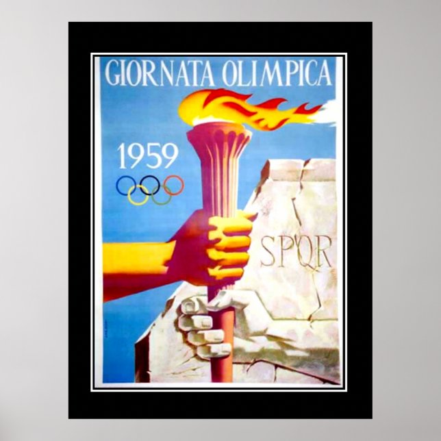 Póster Cartaz Antigo Tocha de ESPORTES (Frente)