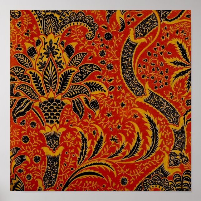 Poster Cartaz antigo William Morris India (Frente)