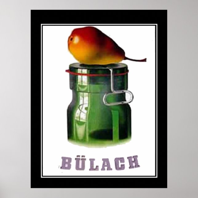 Poster Cartaz Antigo Zurique Suíça Bulach (Frente)