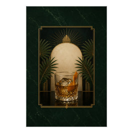 Póster Cartaz Art Déco Antigo | Speakeas Imprimível