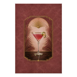 Póster Cartaz Art Déco Cosmopolita | Arte de Bar