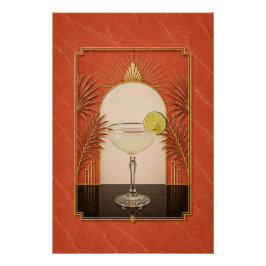 Póster Cartaz Art Déco de Daiquiri | Arte de Bar