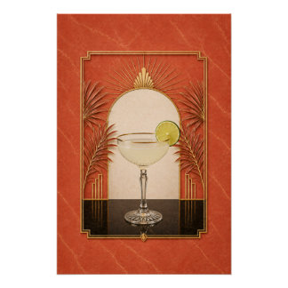 Póster Cartaz Art Déco de Daiquiri | Arte de Bar