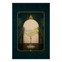 Cartaz Art Deco de Margarita | Arte de Bar