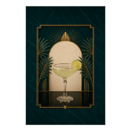 Póster Cartaz Art Deco de Margarita | Arte de Bar