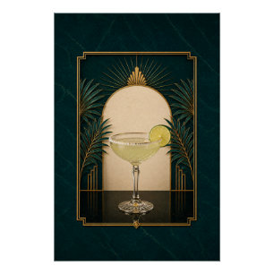 Póster Cartaz Art Deco de Margarita Arte de Bar
