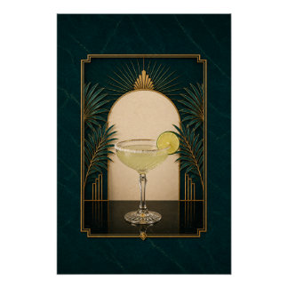 Póster Cartaz Art Deco de Margarita | Arte de Bar