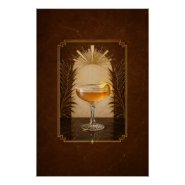 Póster Cartaz Art Déco do Sidecar | Arte de Bar