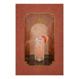 Póster Cartaz Art Deco Paloma | Arte para Bar