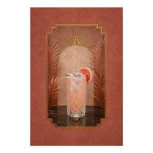 Póster Cartaz Art Deco Paloma Arte para Bar