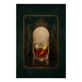 Póster Cartaz Art Déco Sazerac | Arte de Bar
