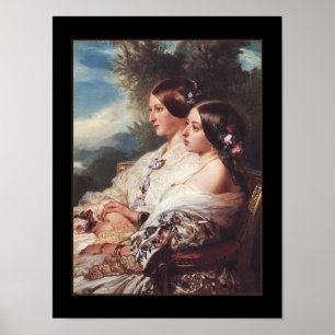 Póster Cartaz Arte Antiga Famosa 1852 Rainha Vitória
