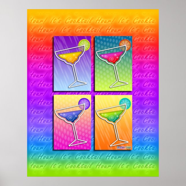Póster Cartaz, Arte - Pop Art Margaritas (Frente)
