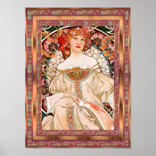 Póster Cartaz Arte Vintage Alfons Mucha F Champenois
